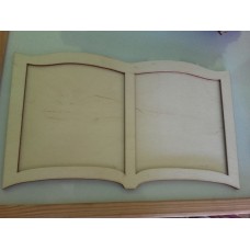 Könyv alakú képkeret+hátlap 17x28cm